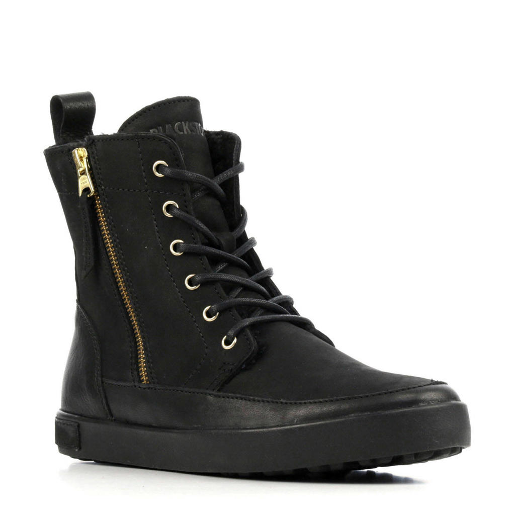 Blackstone Cw96 Stivali Desert Donna: Pelle Nera, Fodera In Pelliccia, Caldi E Alla Moda, Taglia 42 - 2