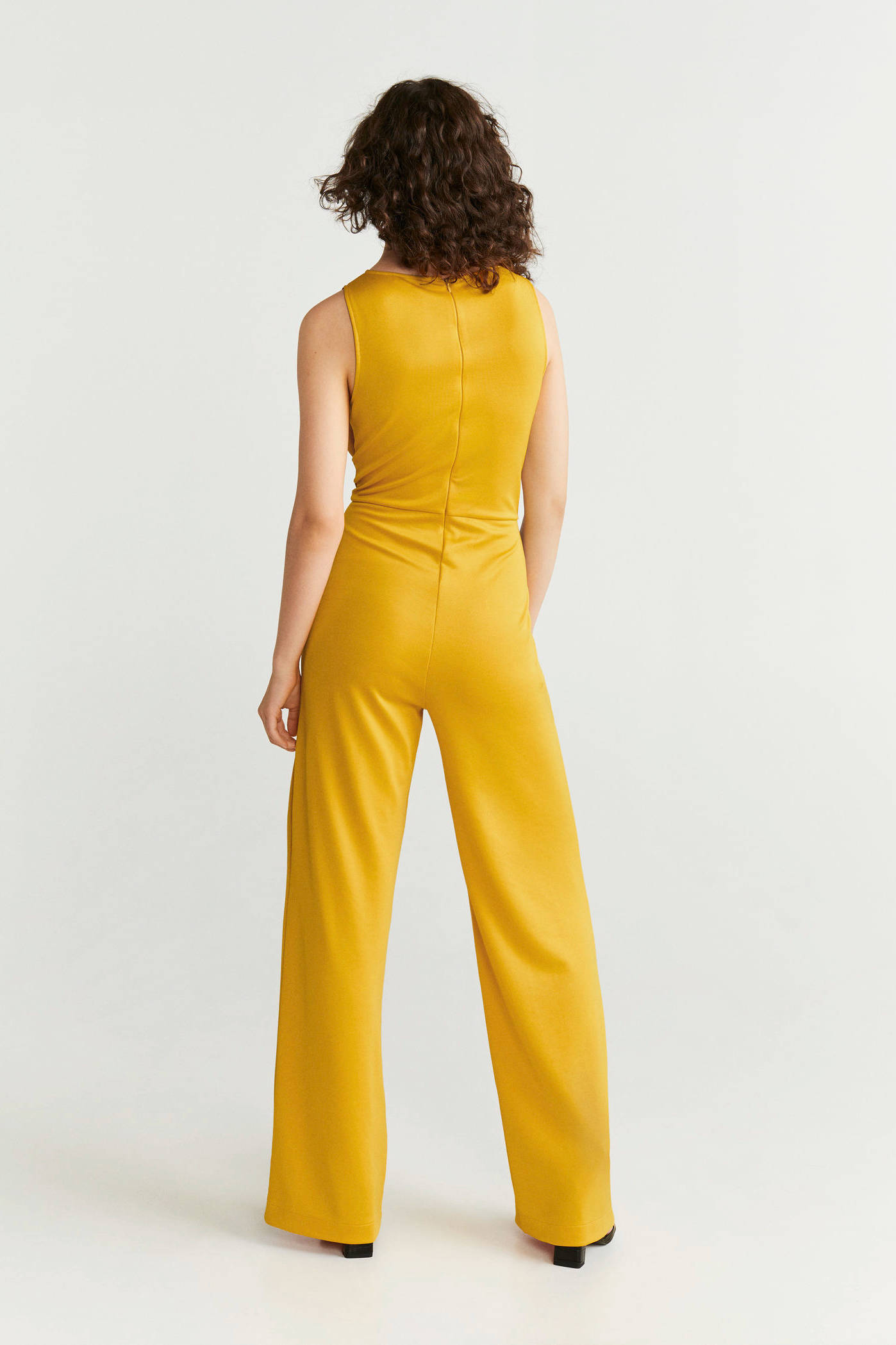Mango jumpsuit geel wehkamp