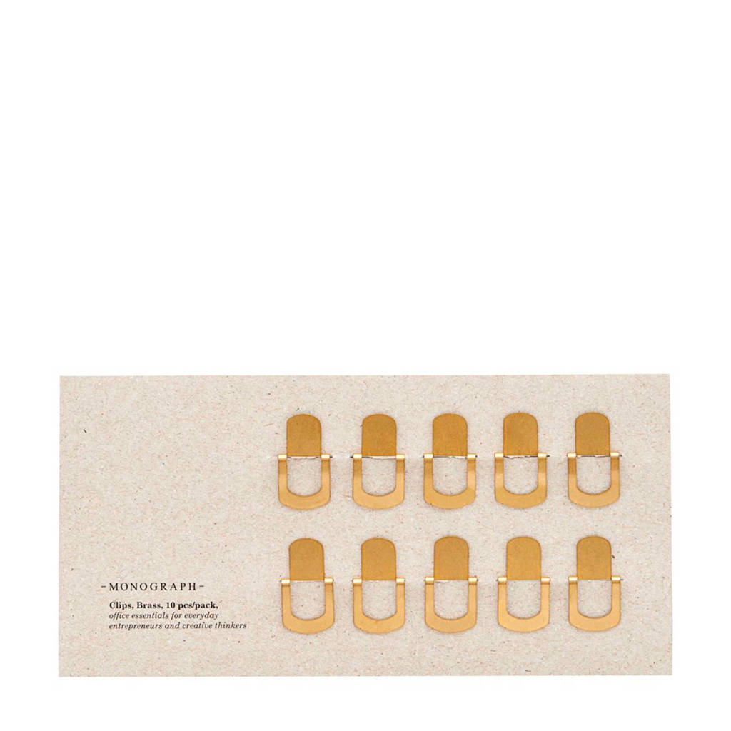Monograph papierklem, Goud