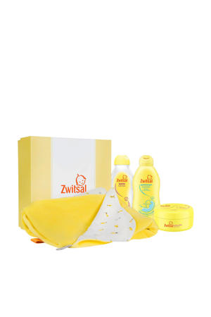 kraamcadeau met Snoozebaby badcape (4-delig)