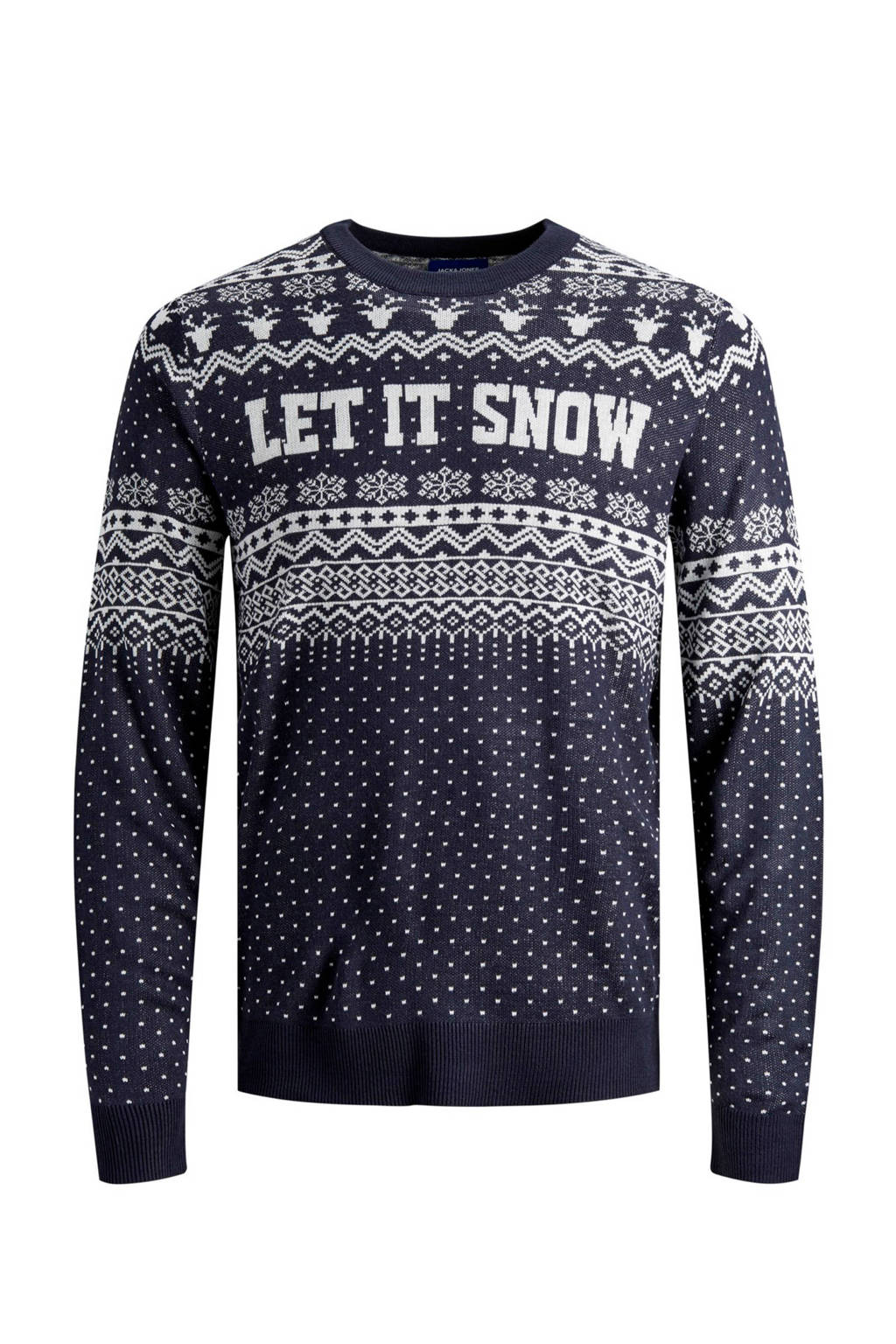 JACK & JONES ORIGINALS trui met printopdruk blauw, Blauw