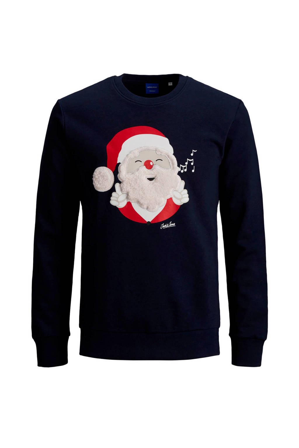 JACK & JONES ORIGINALS sweater met printopdruk zwart, Zwart