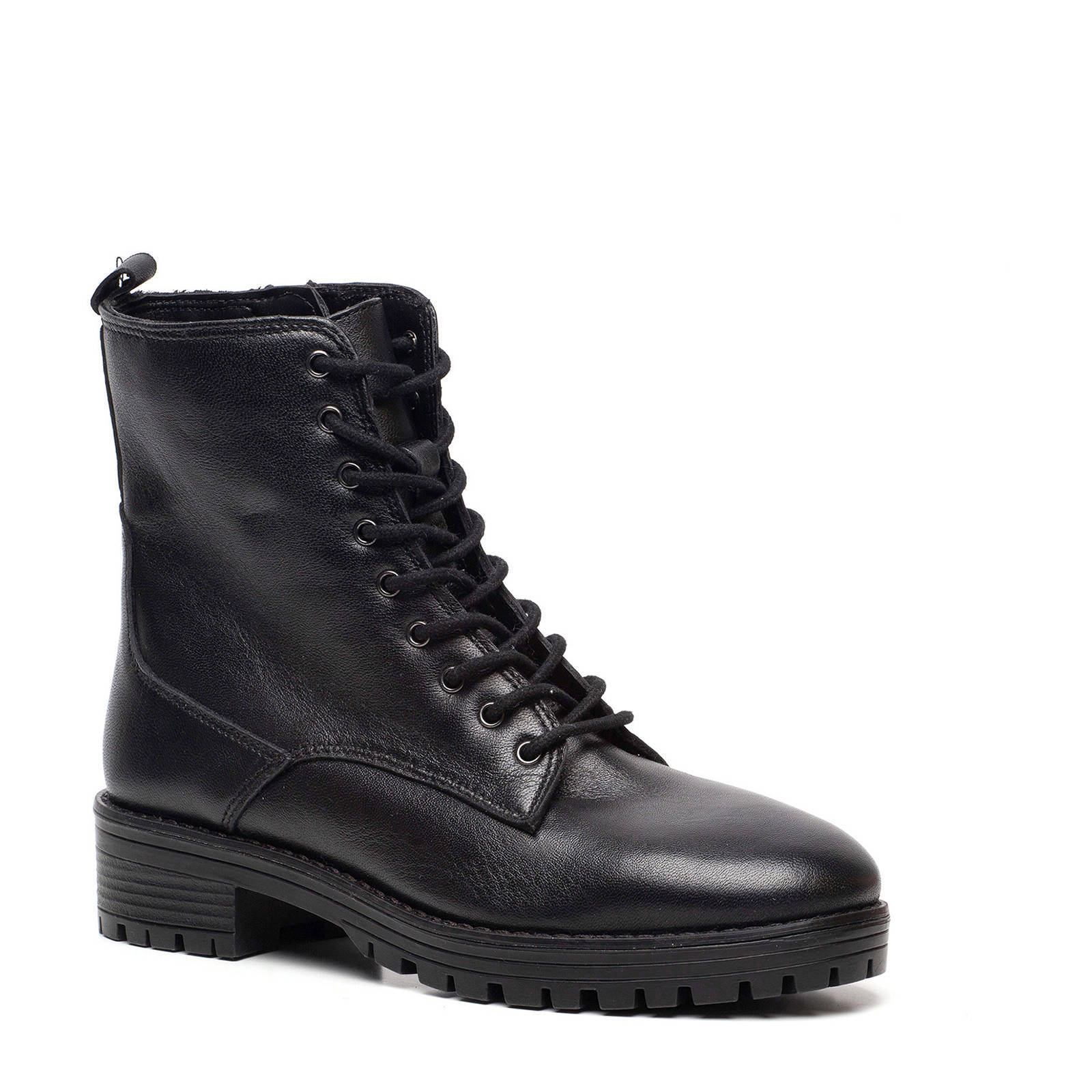 Scapino TwoDay leren veterboots zwart | wehkamp
