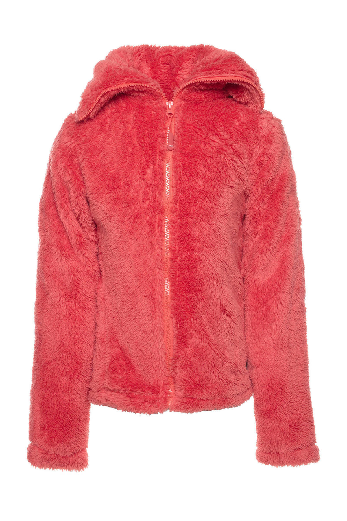 Scapino Mountain fluffy vest met schuine ritssluiting roze wehkamp