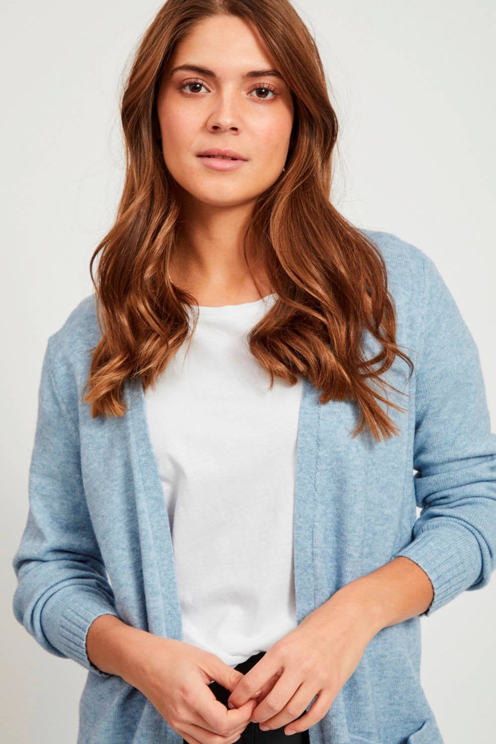 vest lichtblauw dames