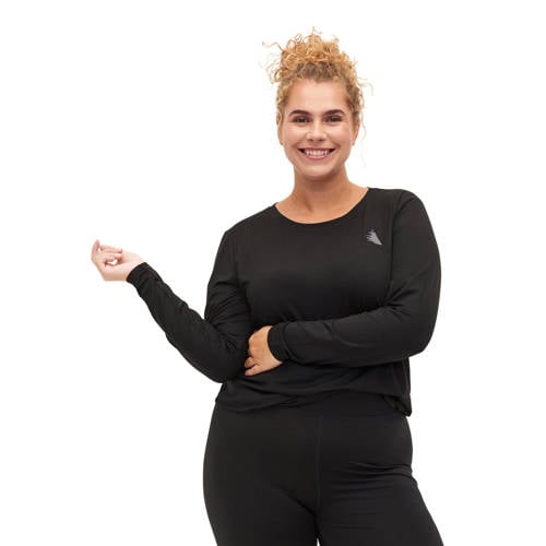 ACTIVE By Zizzi Plus Size sportshirt zwart afbeelding
