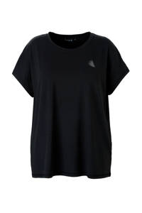 ACTIVE By Zizzi Plus Size sport T-shirt zwart, Zwart