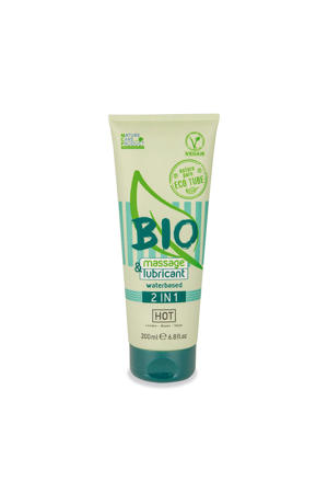 HOT BIO massageolie & glijmiddel op Waterbasis 2 in 1 - 200 ml