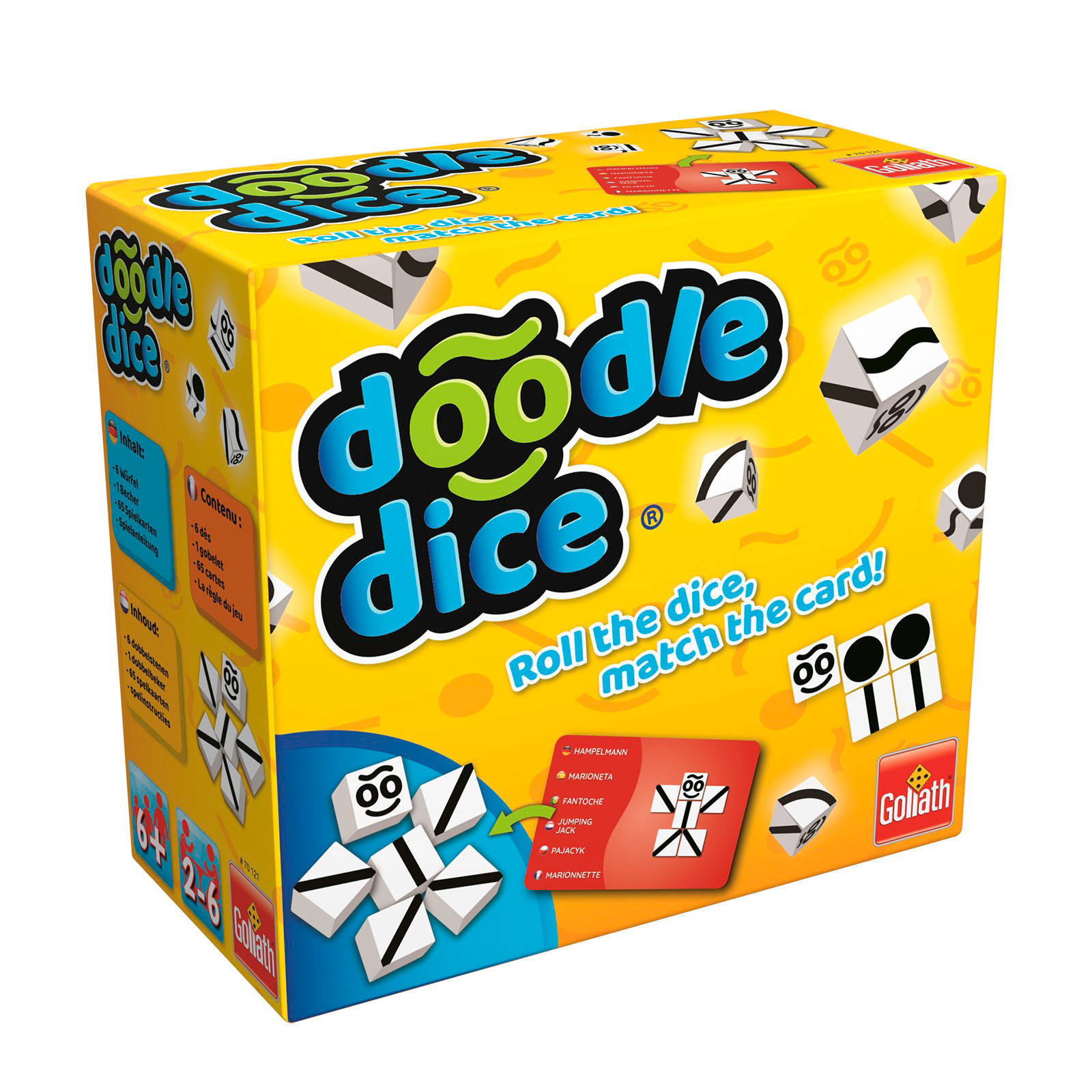 Goliath Doodle Dice Roll The Match The Card Familiespel - Eerstspeelgoed.nl
