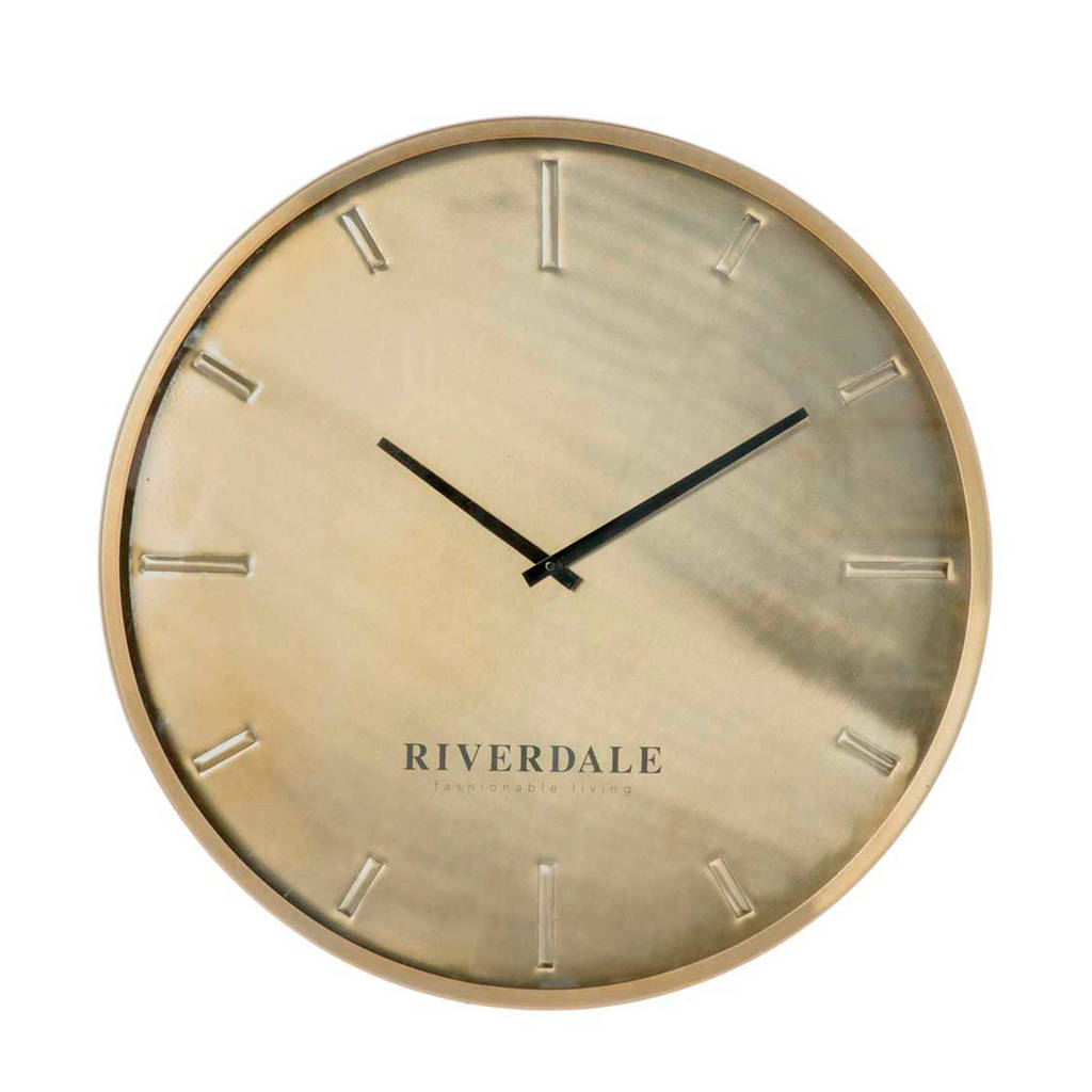 Riverdale wandklok Chuck (Ø50 cm), Brons