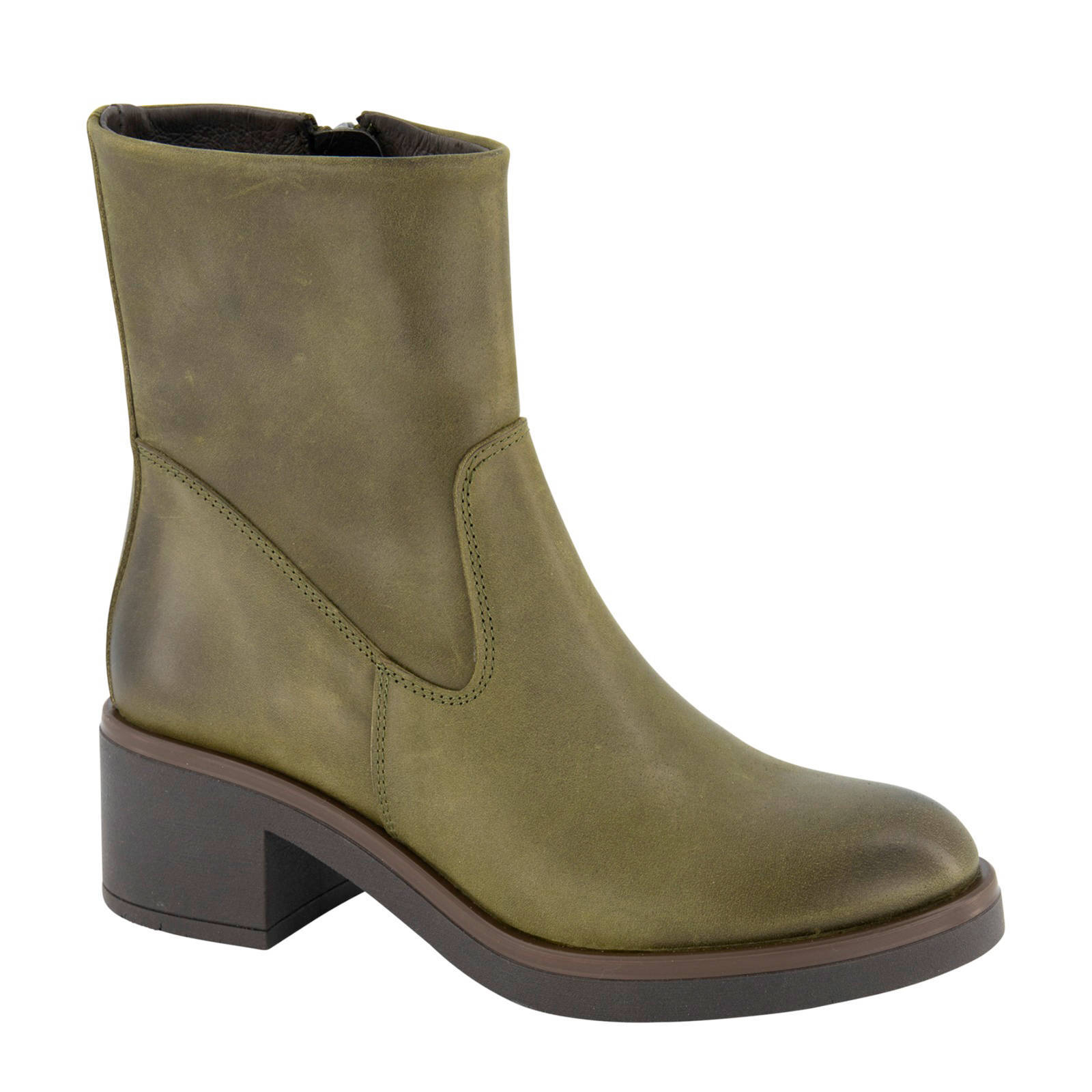 5th Avenue leren laarzen groen | wehkamp
