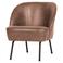 WOOOD Vogue Fauteuil - Leer - Cognac -  69x57x70