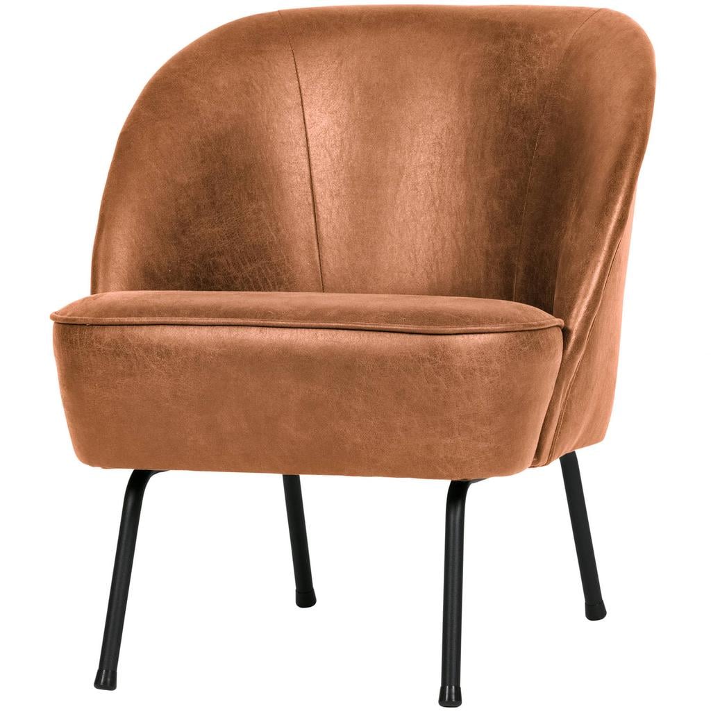 WOOOD Vogue Fauteuil - Leer - Zwart - 69x57x70