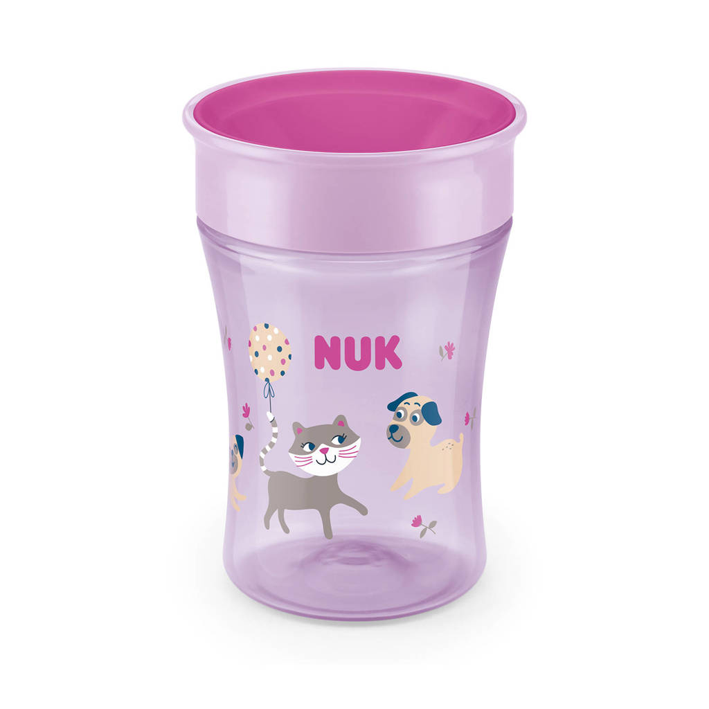 Goed Vul in Inspecteren NUK Magic cup drinkbeker 8+ mnd 230ml roze | wehkamp