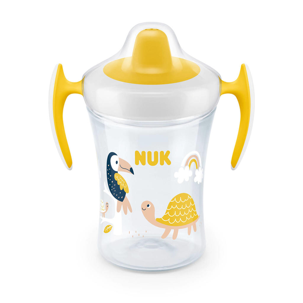 NUK Trainer Cup 230ml | Bicchiere Antigoccia Con Beccuccio Morbido | Senza BPA | Da 6 Mesi | Blu Zebra - Foto 4