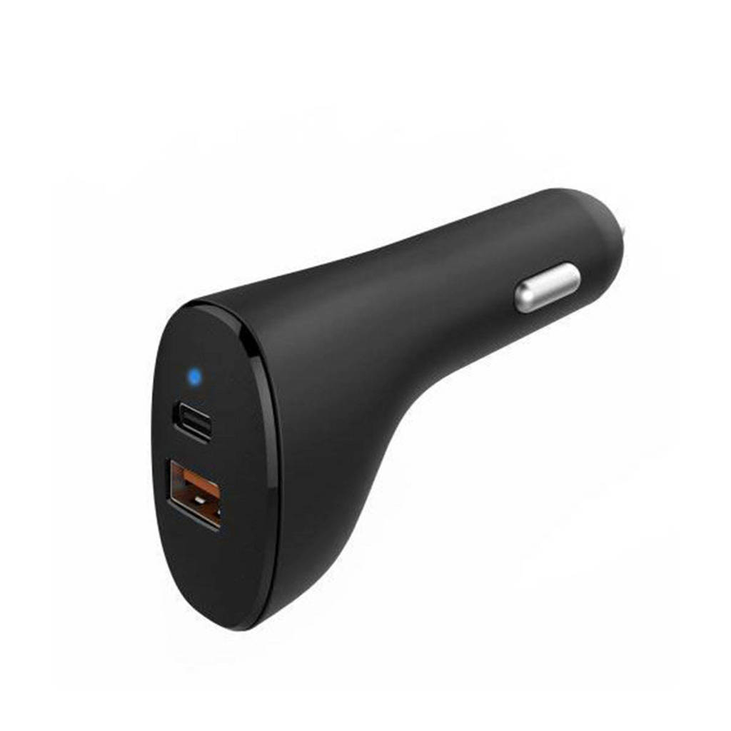 WeFix CAC USB+USB-C PD 4.8A BK autolader, Zwart