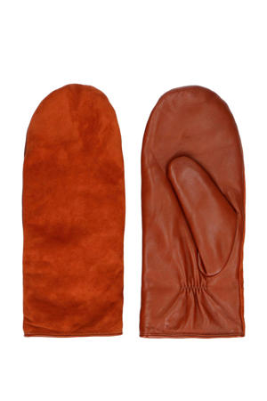leren wanten cognac