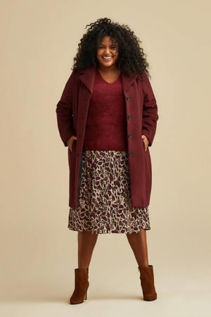 rok met all over print rood