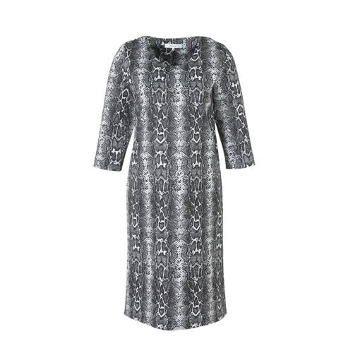 Soyaconcept sweatjurk met slangenprint zwart Soyaconcept sweatjurk met slangenprint zwart
