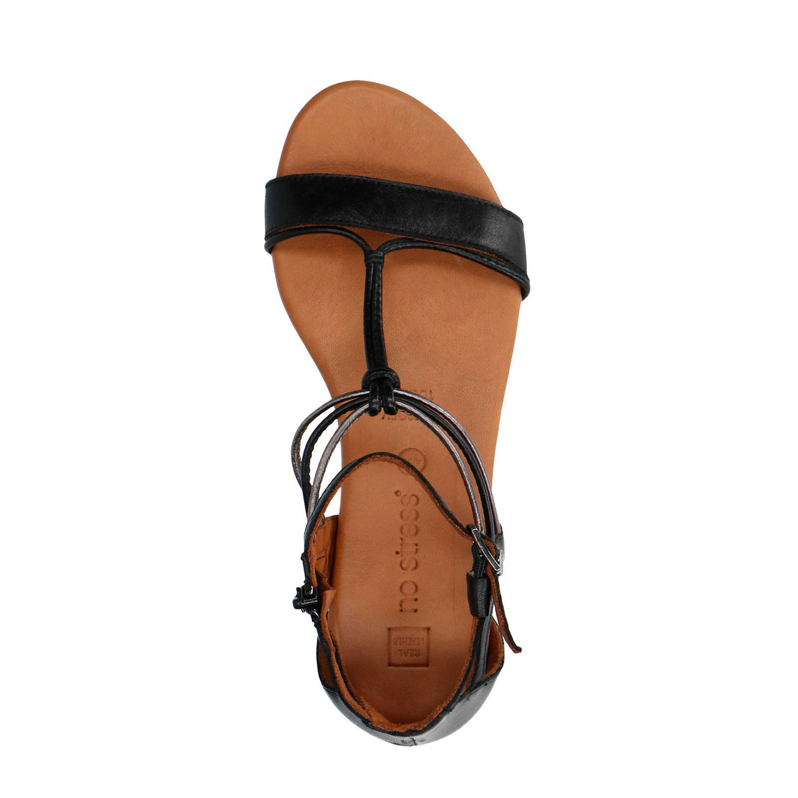 No Stress leren sandalen zwart | wehkamp
