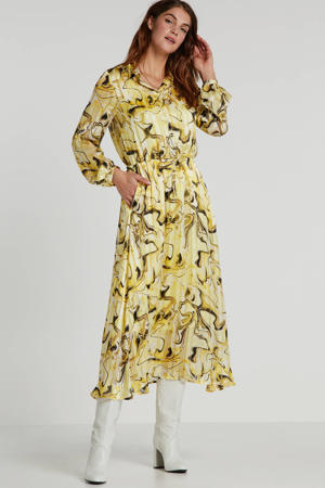 blousejurk ReemaI met all over print geel