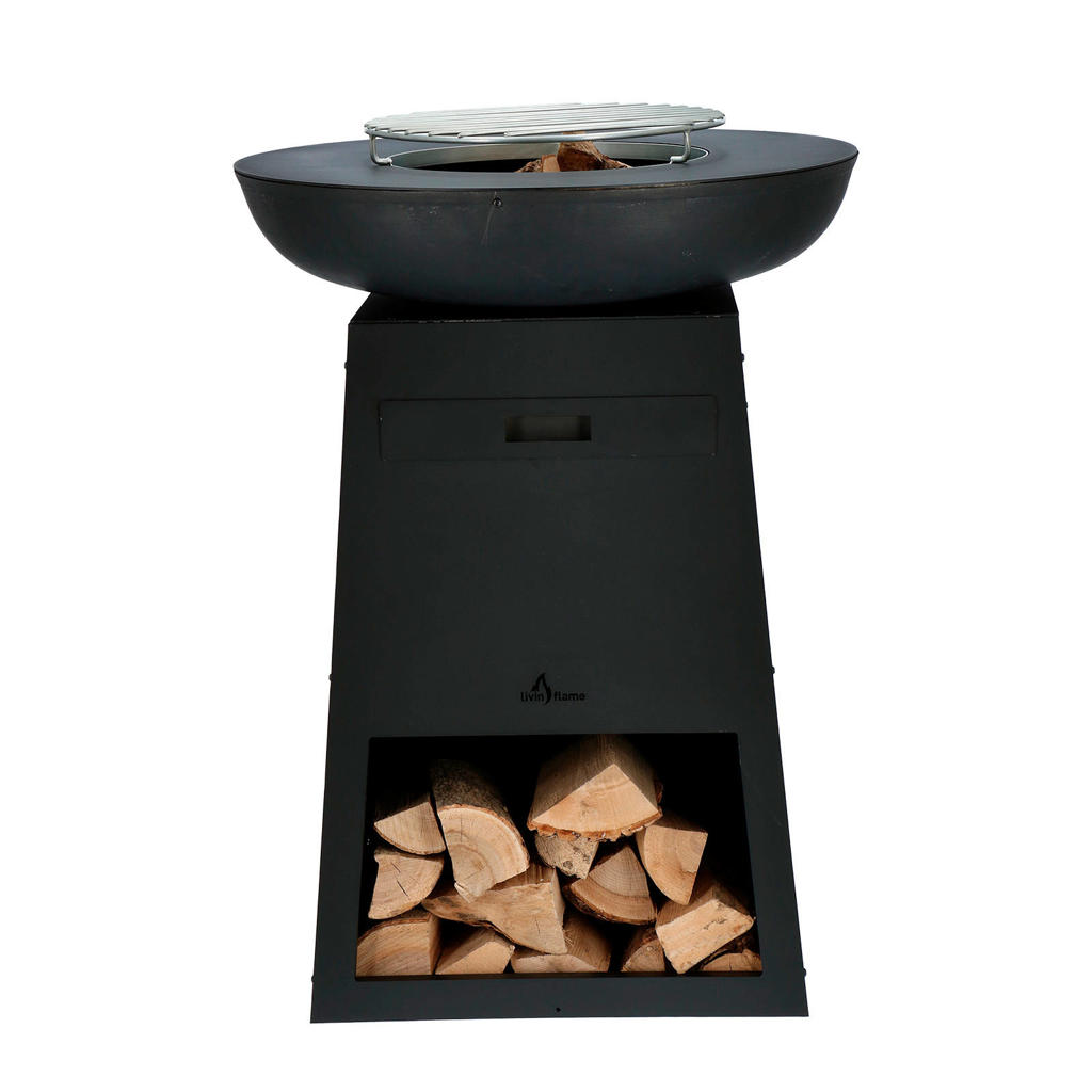 Livin' flame buitenhaard met grillplaat Milton
