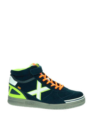 suède sneakers donkerblauw/multi