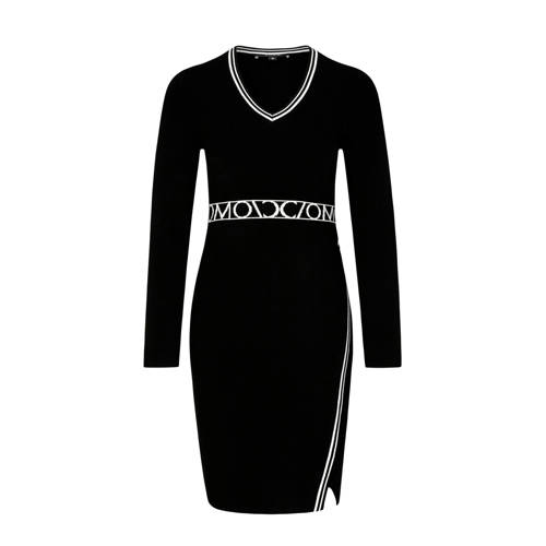comma jurk met logo zwart comma jurk met logo zwart