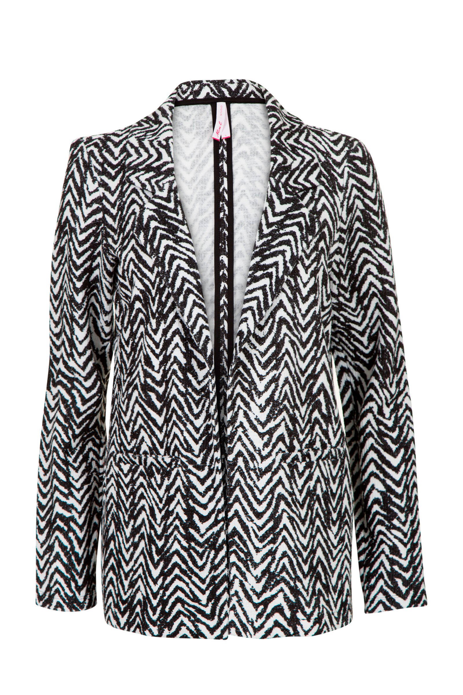 Miss Etam Regulier blazer met all over print zwart | wehkamp Miss Etam Regulier blazer met all over print zwart | wehkamp