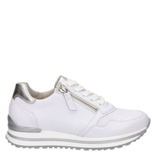 Gabor leren sneakers wit/zilver afbeelding