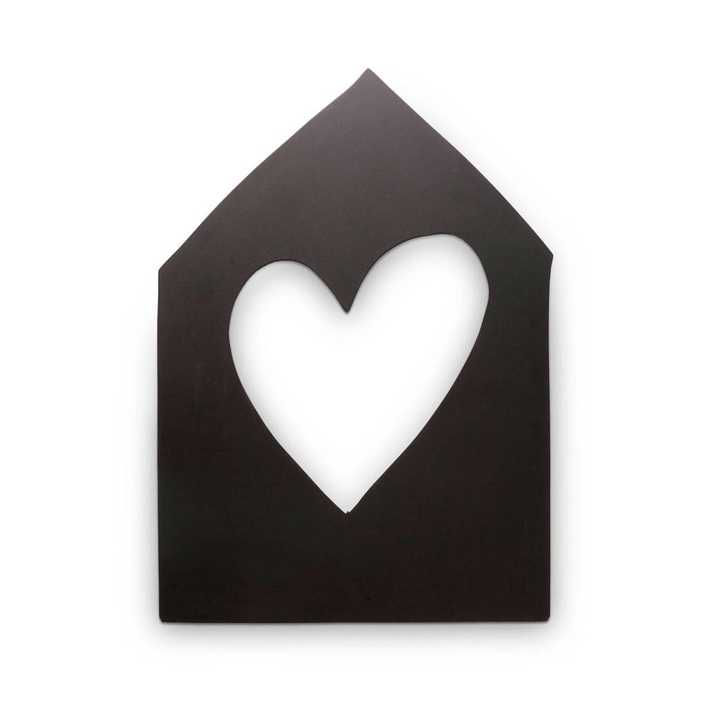 vtwonen wanddecoratie Huis Wood Black 40cm (40 cm)