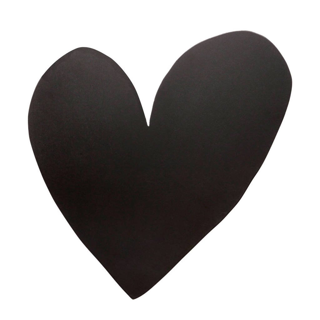 vtwonen wanddecoratie Hart Wood Black 49cm
