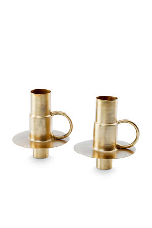 kandelaar (set van 2) Metal Gold (7x7x8.5cm)