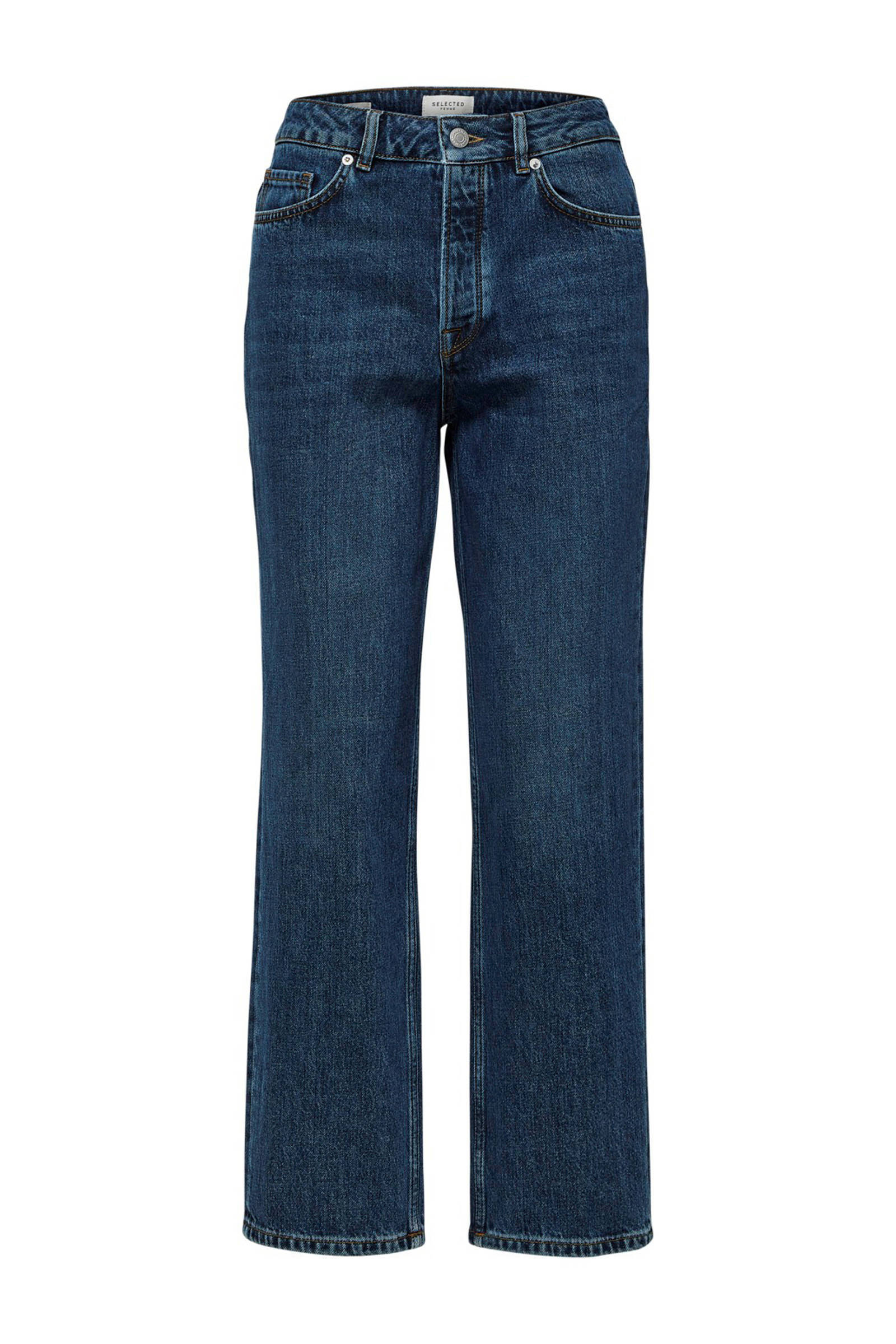 Selected Femme Straight fit jeans High waist , Blauw, Dames online kopen