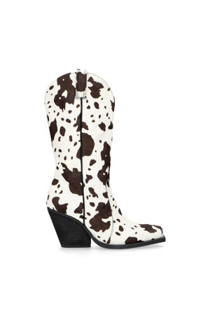 leren cowboylaarzen koeienprint