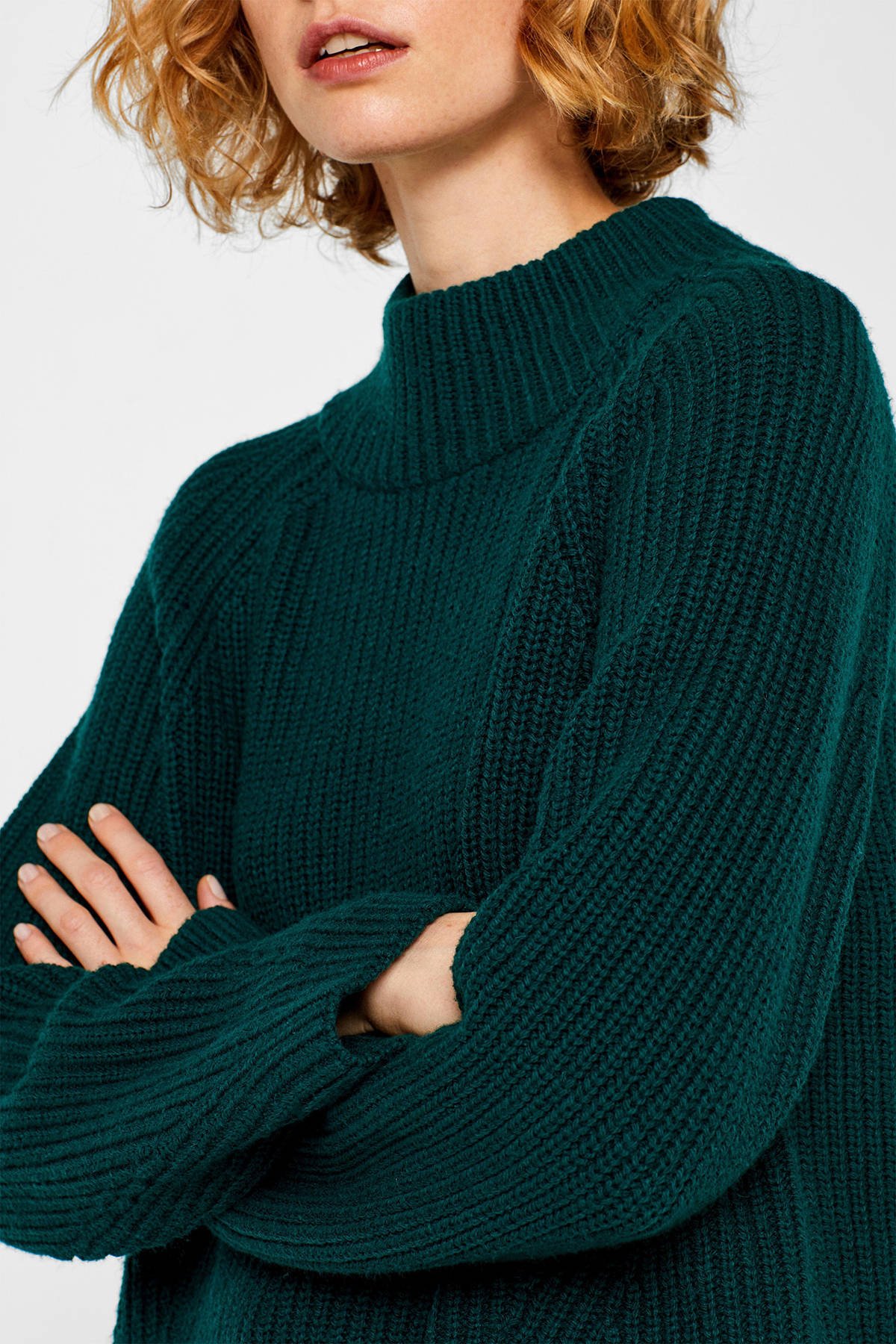 ESPRIT Women Casual grofgebreide coltrui groen | wehkamp ESPRIT Women Casual grofgebreide coltrui groen | wehkamp