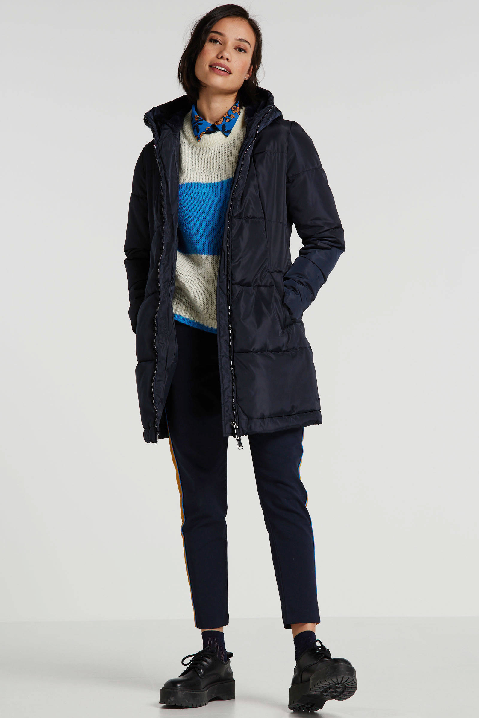 Geisha gewatteerde winterjas donkerblauw | wehkamp Geisha winterjas | wehkamp