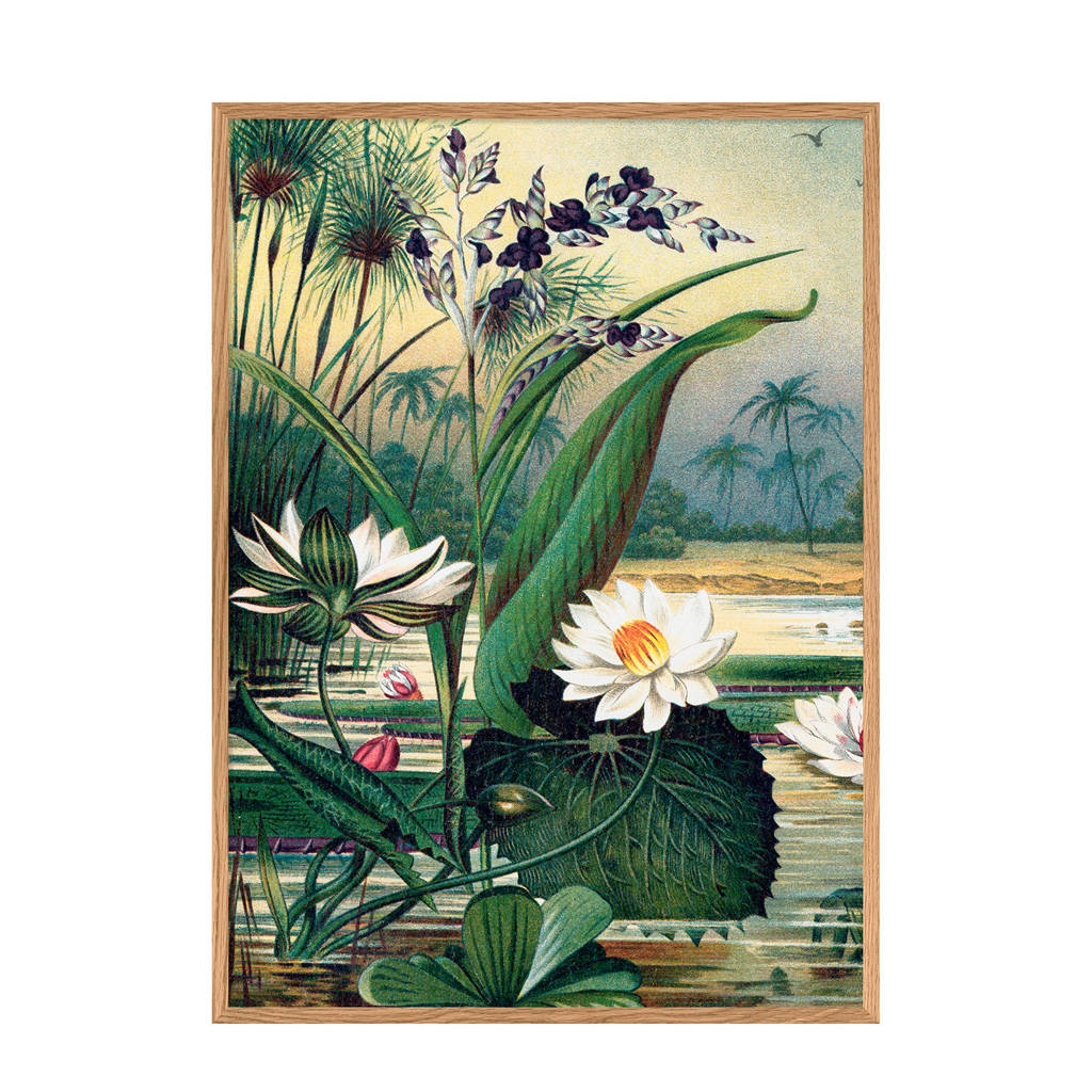 The Dybdahl Co wanddecoratie Water Plants (30x40 cm)