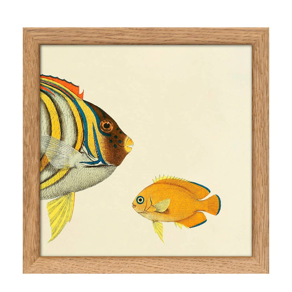 The Dybdahl Co poster Mini Half Fish (15x15 cm), Multicolor