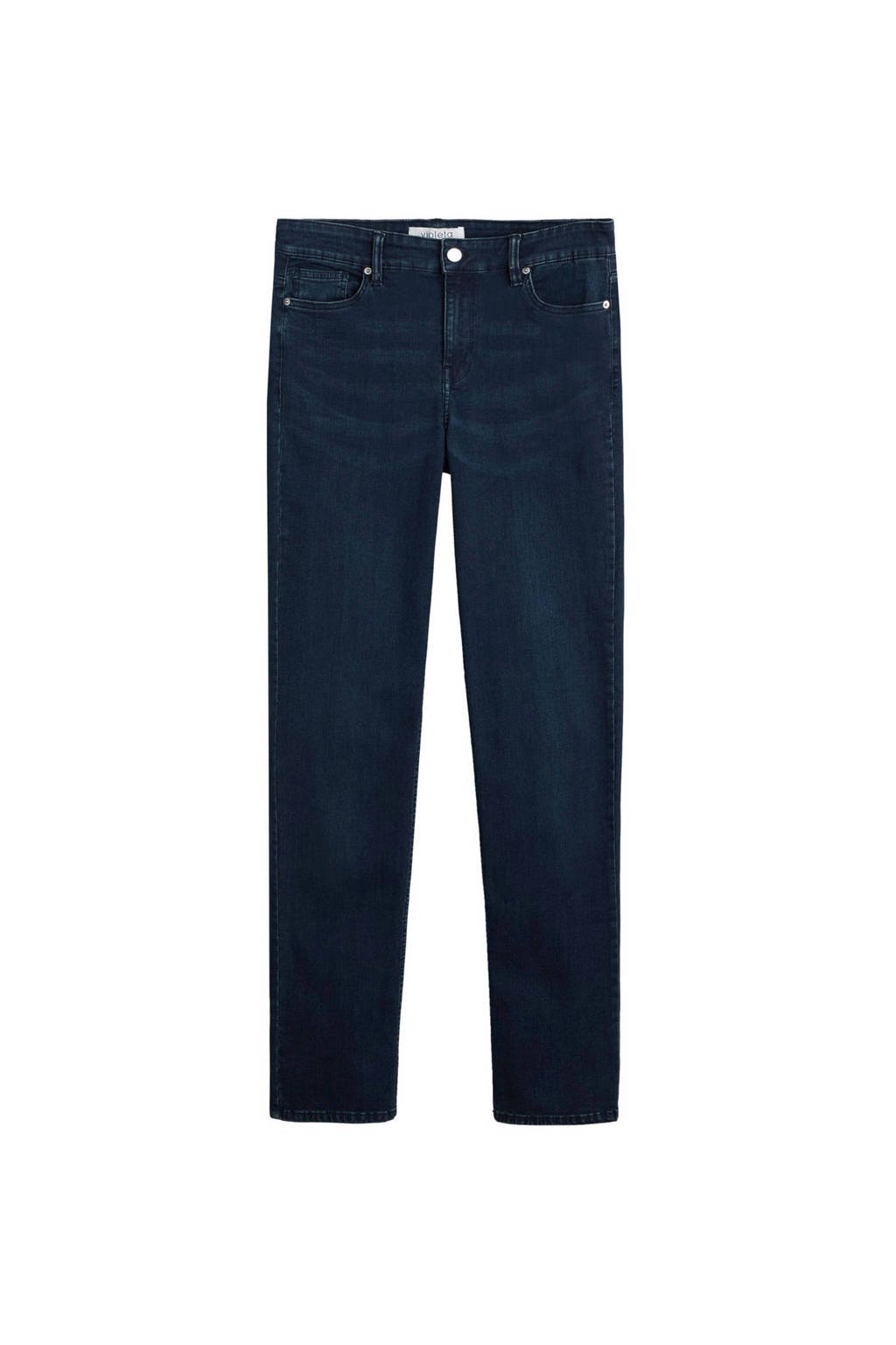 Violeta by Mango straight fit jeans donkerblauw, Donkerblauw