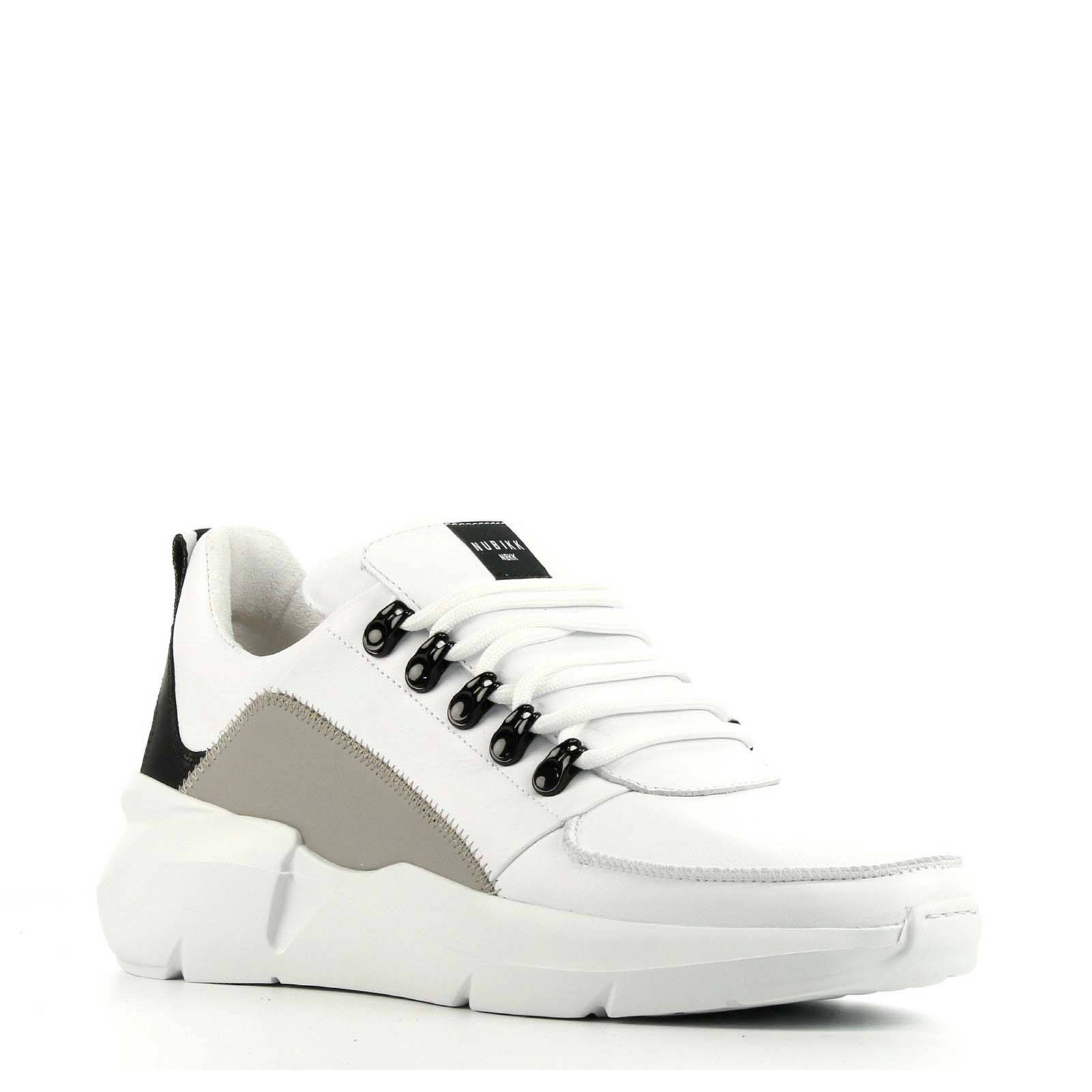 Nubikk Elvin Royal leren sneakers wit/zwart | wehkamp