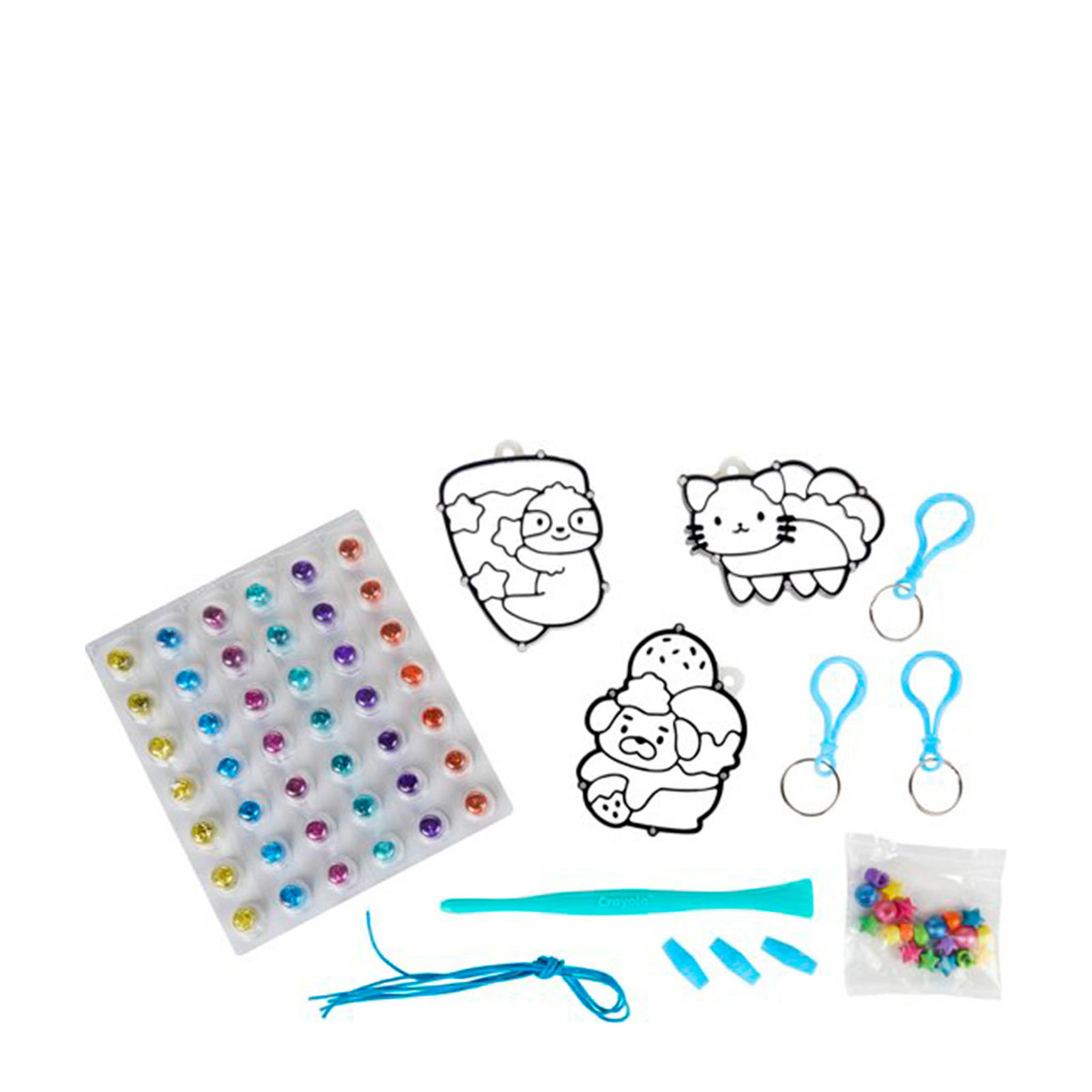 Crayola Glitter Dots sleutelhangers set wehkamp