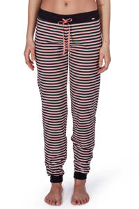 SKINY gestreepte pyjamabroek zwart/roze, Zwart/roze/wit