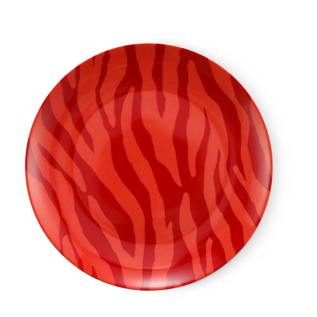 Fabienne Chapot Zebra Stripes ontbijtbord (Ø21,5 cm), Rood