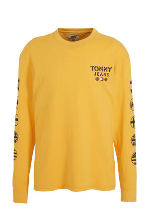 T-shirt met printopdruk geel/zwart