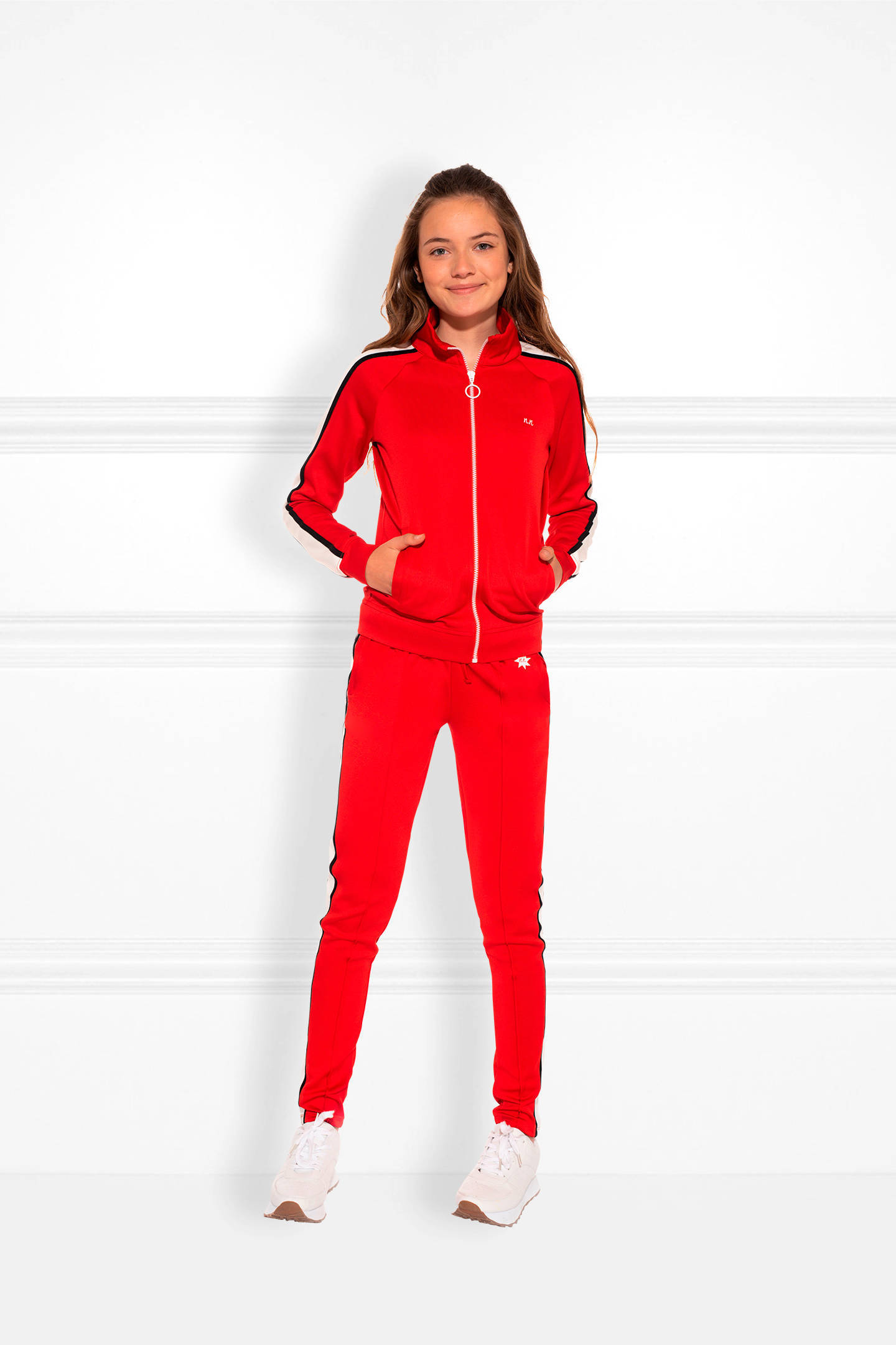 NIK\u0026NIK joggingbroek Farryn rood/wit/zwart | wehkamp
