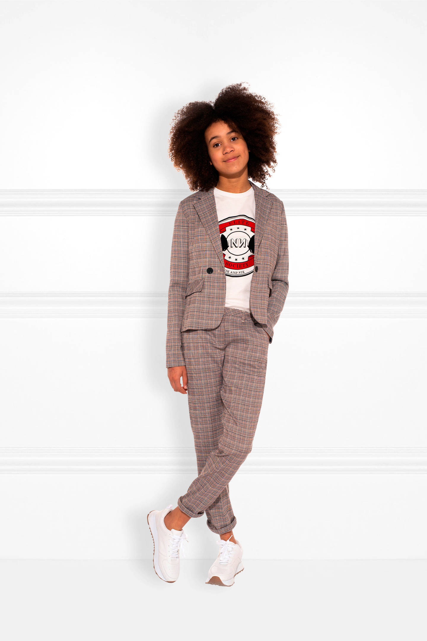 NIK\u0026NIK geruite broek Crawley bruin/rood | wehkamp