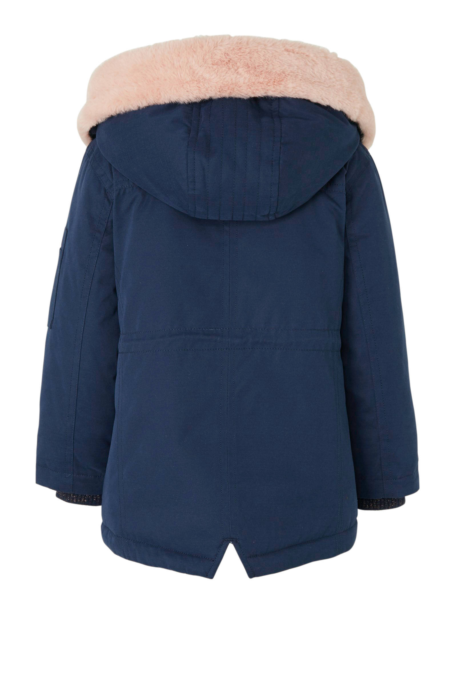 C&A Palomino winterjas met borduursels donkerblauwroze C&A jassen voor het hele gezin bij wehkamp Gratis
