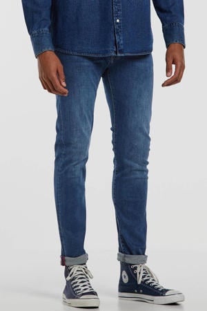 slim fit jeans Seaham met riem medium blue