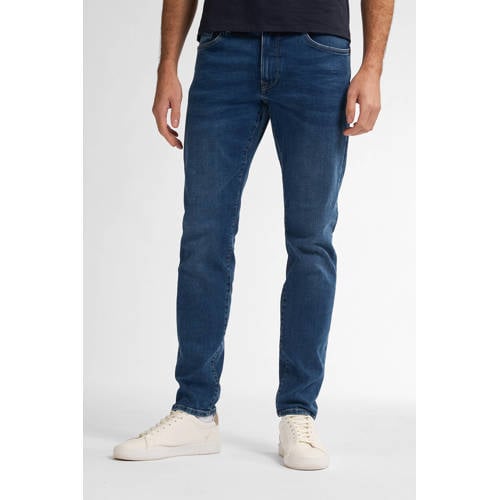 Petrol Industries slim fit jeans SEAHAM met riem medium blue afbeelding